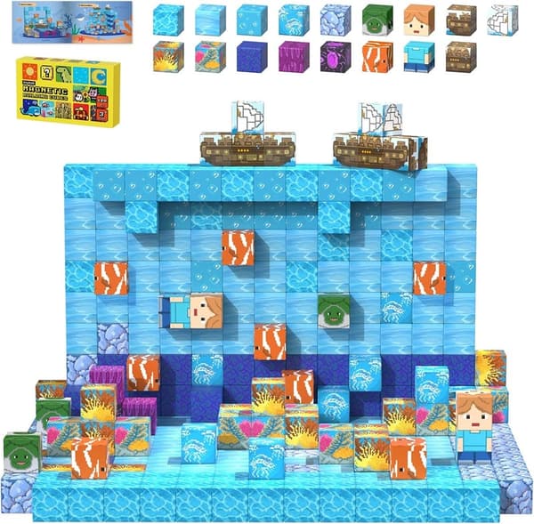 Ocean Quest Magnetic Building Blocks - 120PCS STEM Toys for Kids 3+
