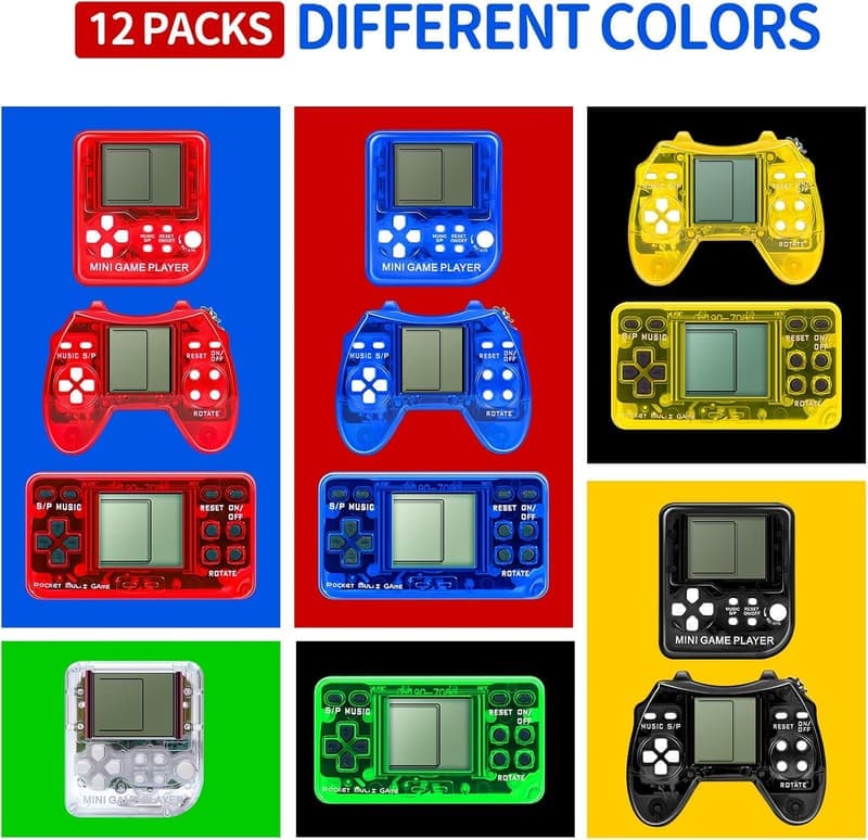 Video Game Party Supplies: 12 Keychain Favors for Kids