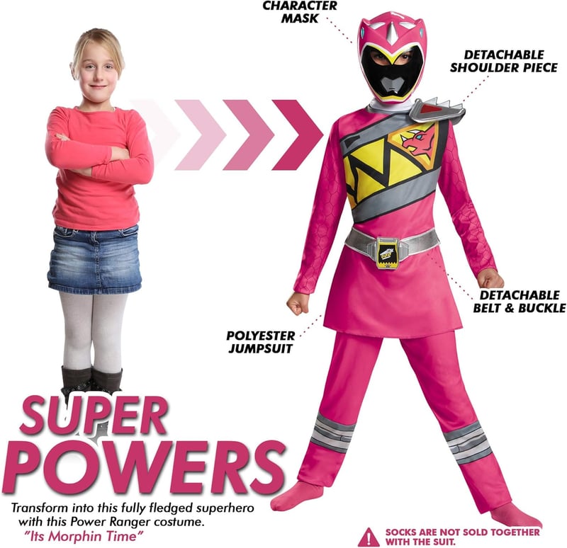 Pink Classic Child Costume - Power Rangers Dino Charge