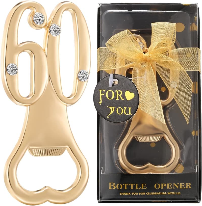 60th Birthday Bottle Openers - 36 Pack Party Favors