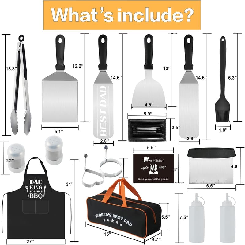Father's Day BBQ Gift Set for Dads - Outdoor Grill Essentials
