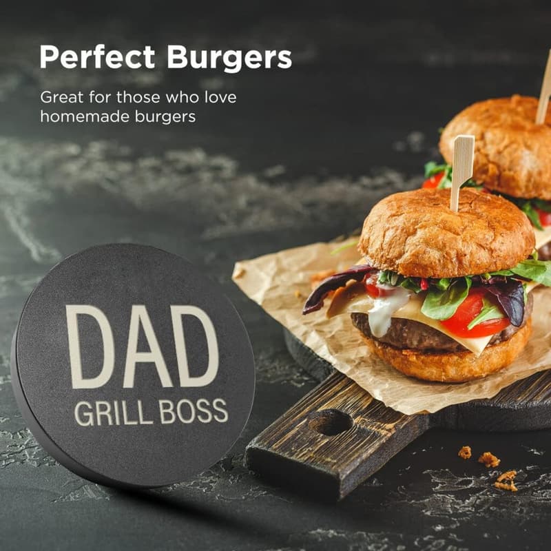 Father's Day Aluminum Burger Press - Non-Stick Patty Maker