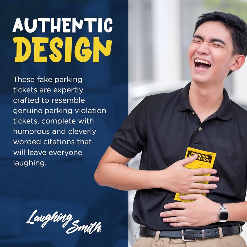 Funny Fake Parking Tickets - Hilarious Gag Gift for Adults