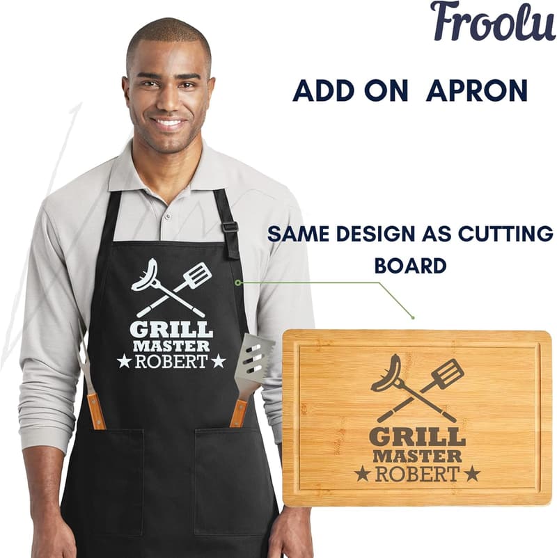 Premium Personalized Grilling Gift for Dad - BBQ Master Design