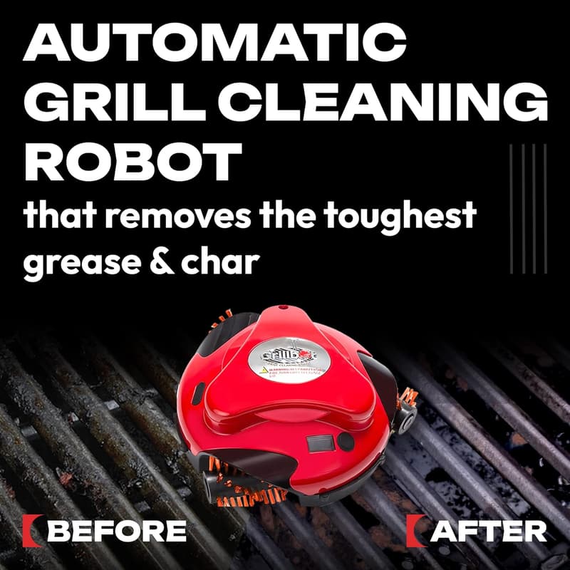 Automatic Grill Cleaning Robot with Nylon Brushes