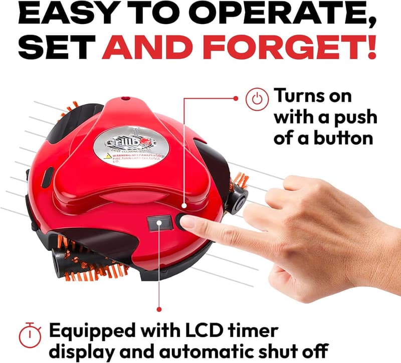 Automatic Grill Cleaning Robot with Nylon Brushes
