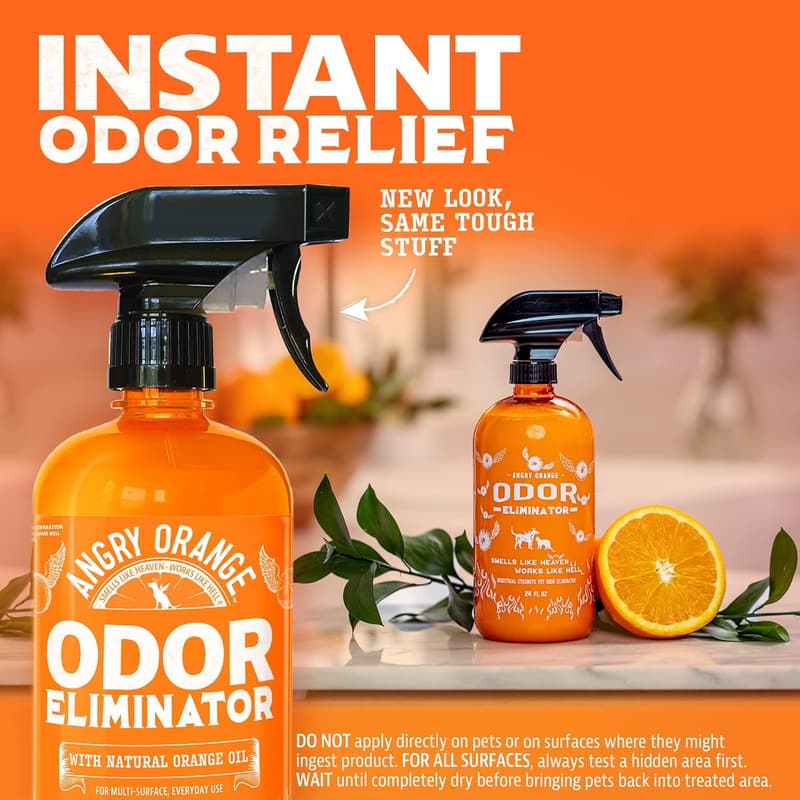 Pet Odor Eliminator Spray with Natural Orange Oil - 24 oz