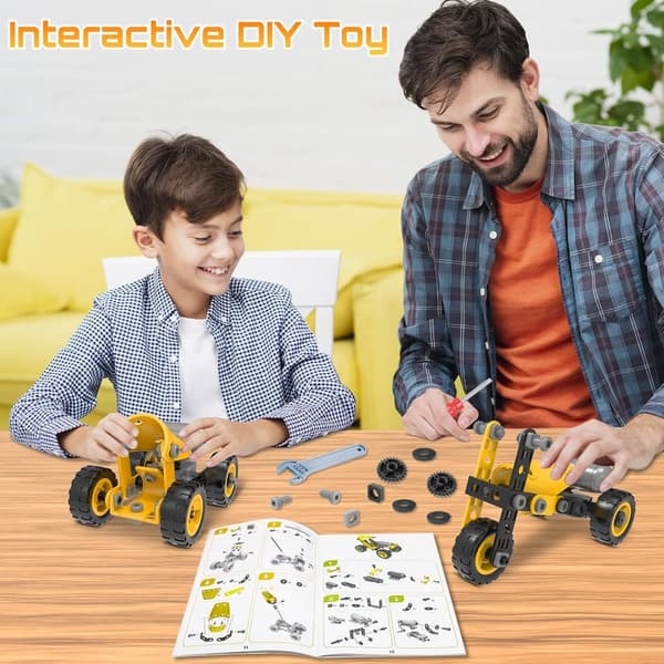 STEM Building Toys Set for Kids Ages 4-8, 10-in-1 Construction Kit