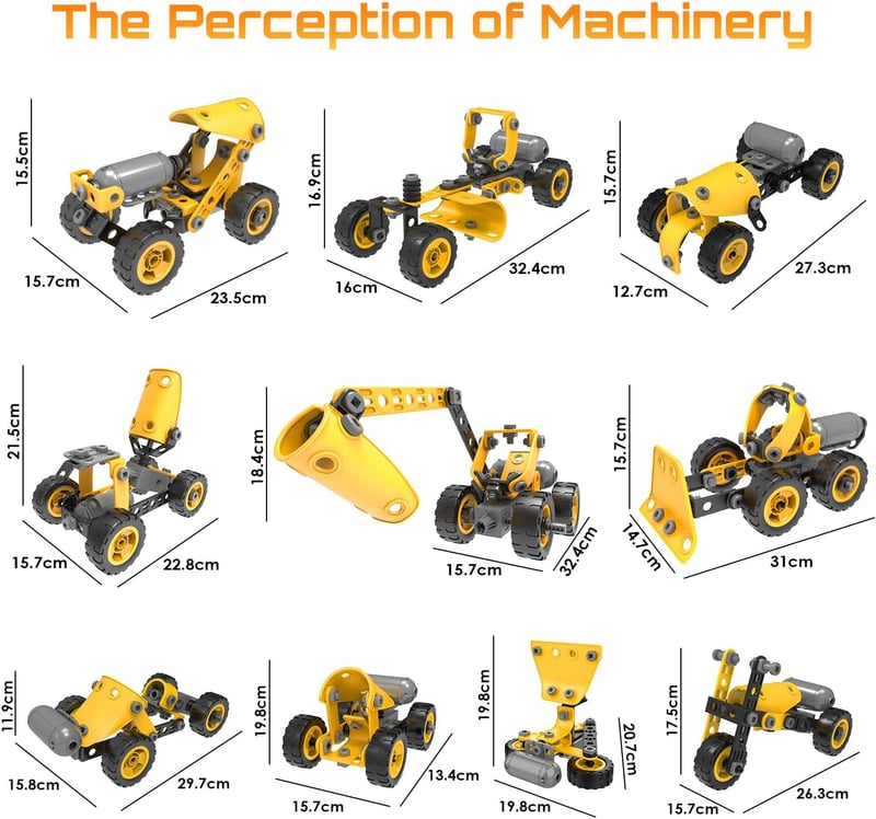 STEM Building Toys Set for Kids Ages 4-8, 10-in-1 Construction Kit