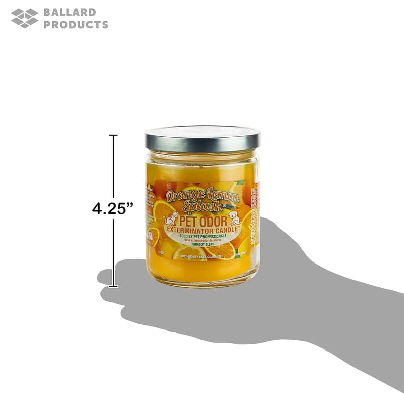 Pet Odor Eliminating Scented Candle Bundle - Orange Lemon Splash