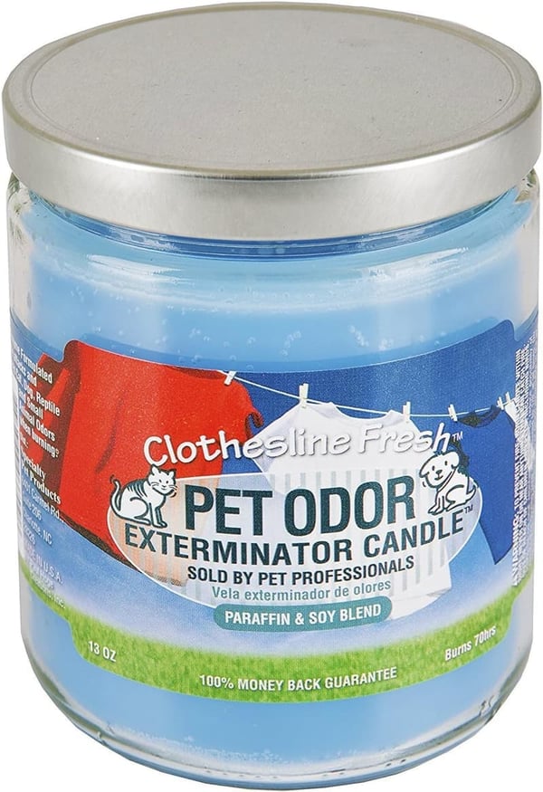 Pet Odor Exterminator Candles, 13 oz Orange Lemon & Fresh Linen