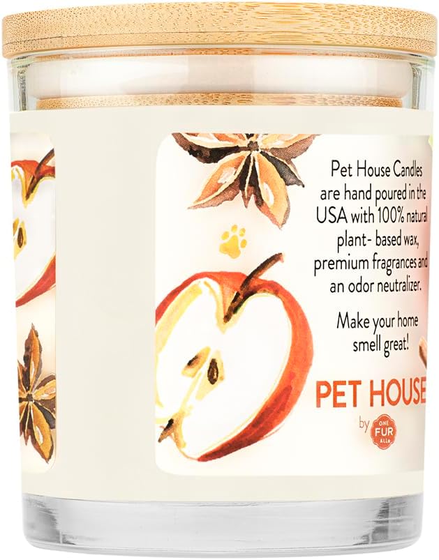 Pet Odor Eliminating Soy Candle - Apple Cider Scent