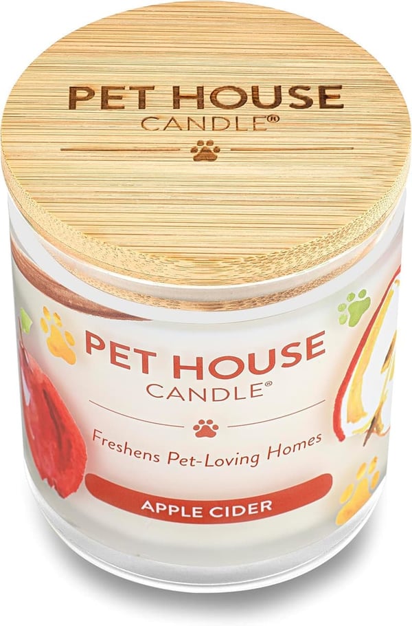 Pet Odor Eliminating Soy Candle - Apple Cider Scent