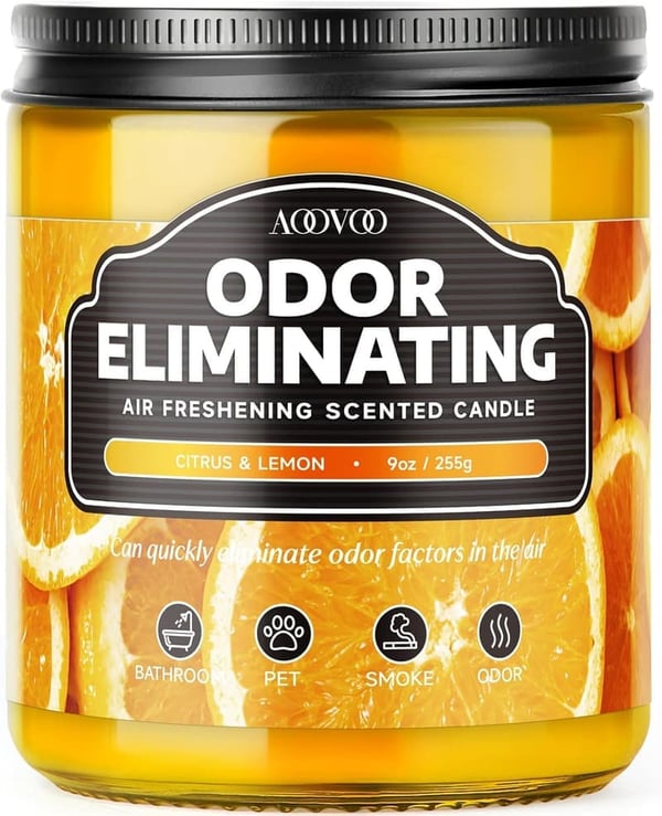 Citrus Lemon Odor Eliminating Soy Candle - 9 oz