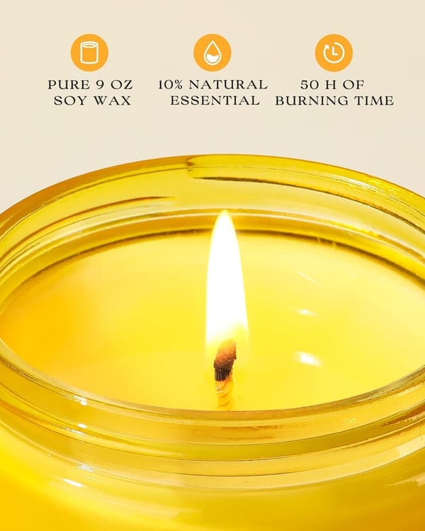Citrus Lemon Odor Eliminating Soy Candle - 9 oz