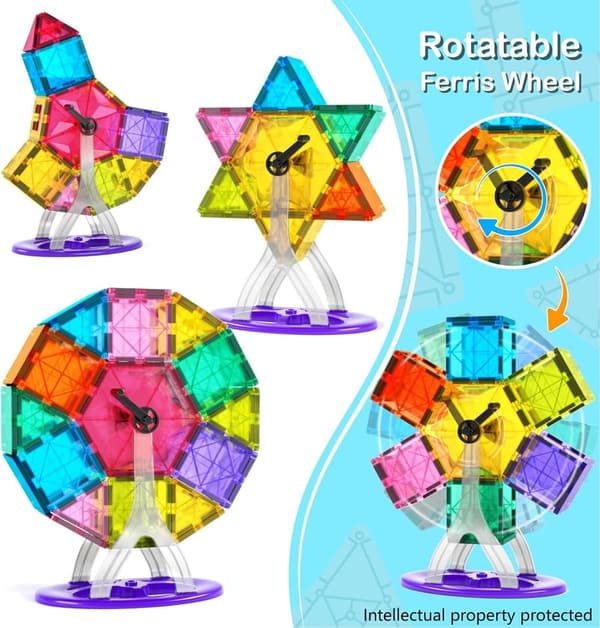 STEM Magnetic Tile Building Blocks Set – 100 pcs for Kids