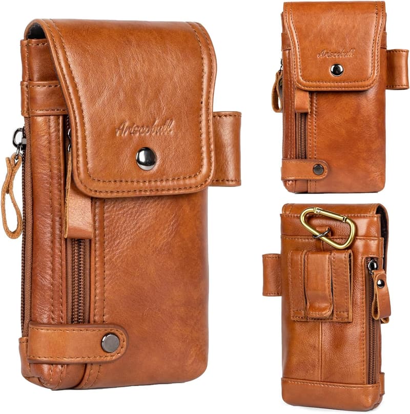 Genuine Buffalo Leather Phone Holster for iPhone & Galaxy