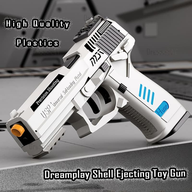 Automatic Pull-Back Toy Gun for Kids - Educational Shooting Game