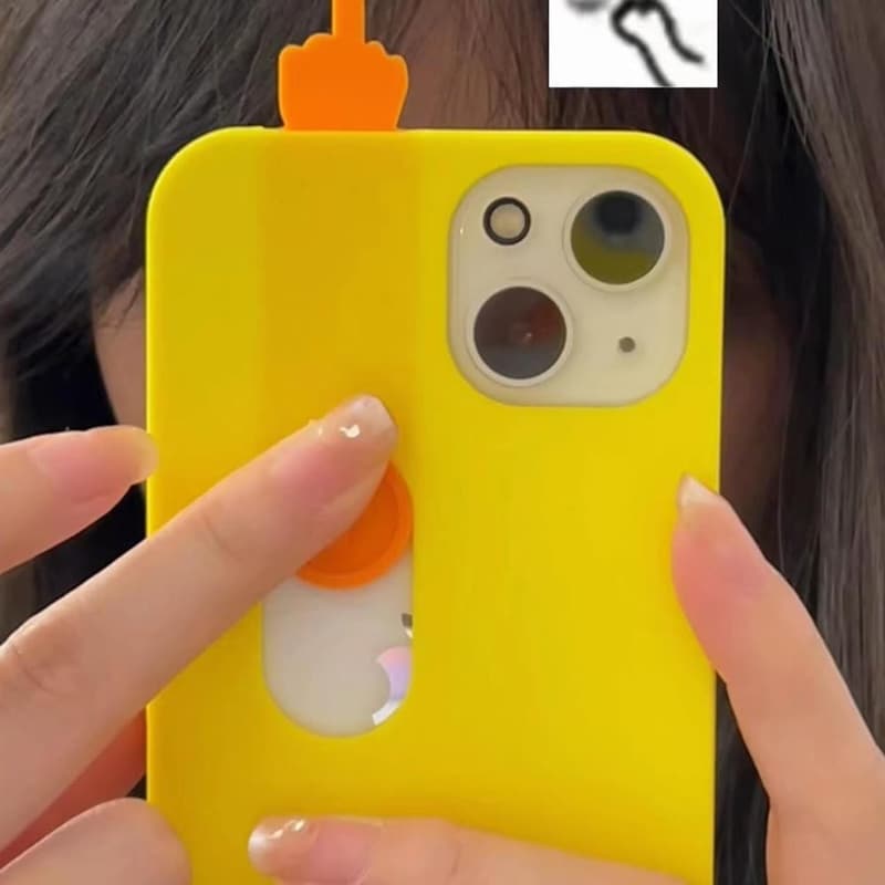 3D Printed Shockproof Sliding Finger Phone Case for iPhone 14