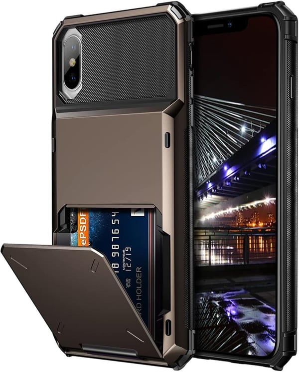 iPhone XS Max Wallet Case with ID Slot & Scratch Resistance
