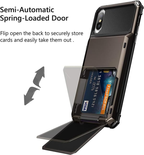 iPhone XS Max Wallet Case with ID Slot & Scratch Resistance