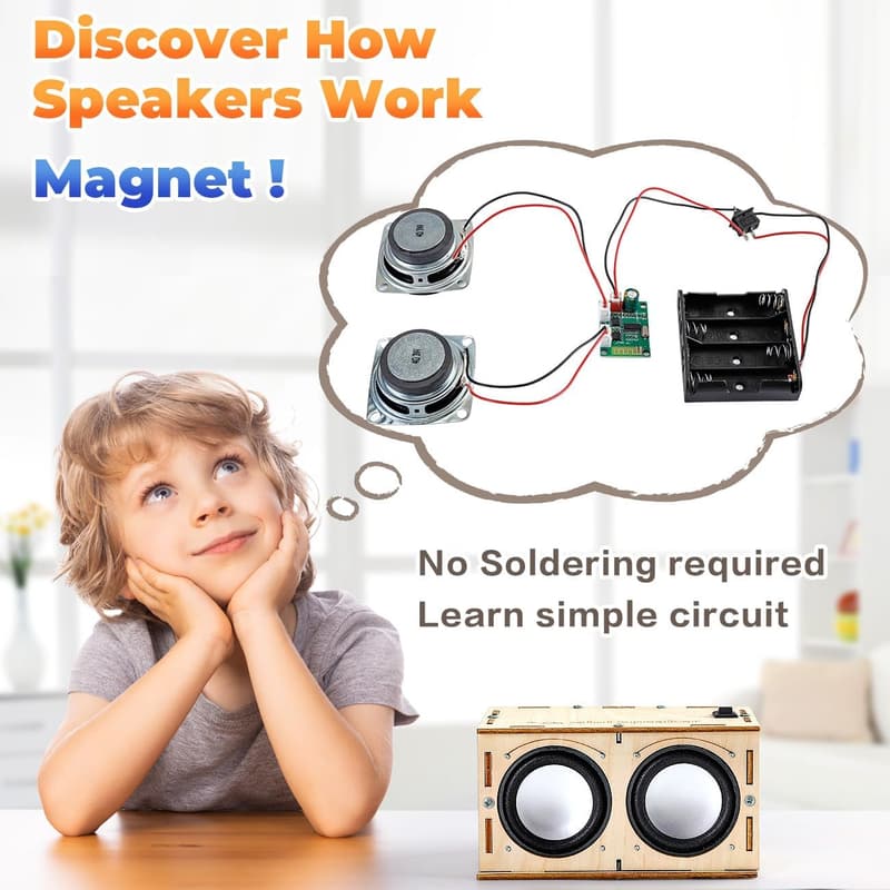 STEM Science Kit: Build Your Own Bluetooth Speaker for Ages 8-12