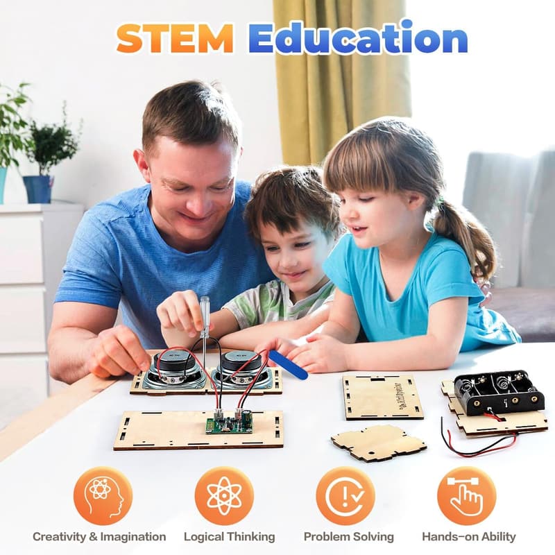STEM Science Kit: Build Your Own Bluetooth Speaker for Ages 8-12
