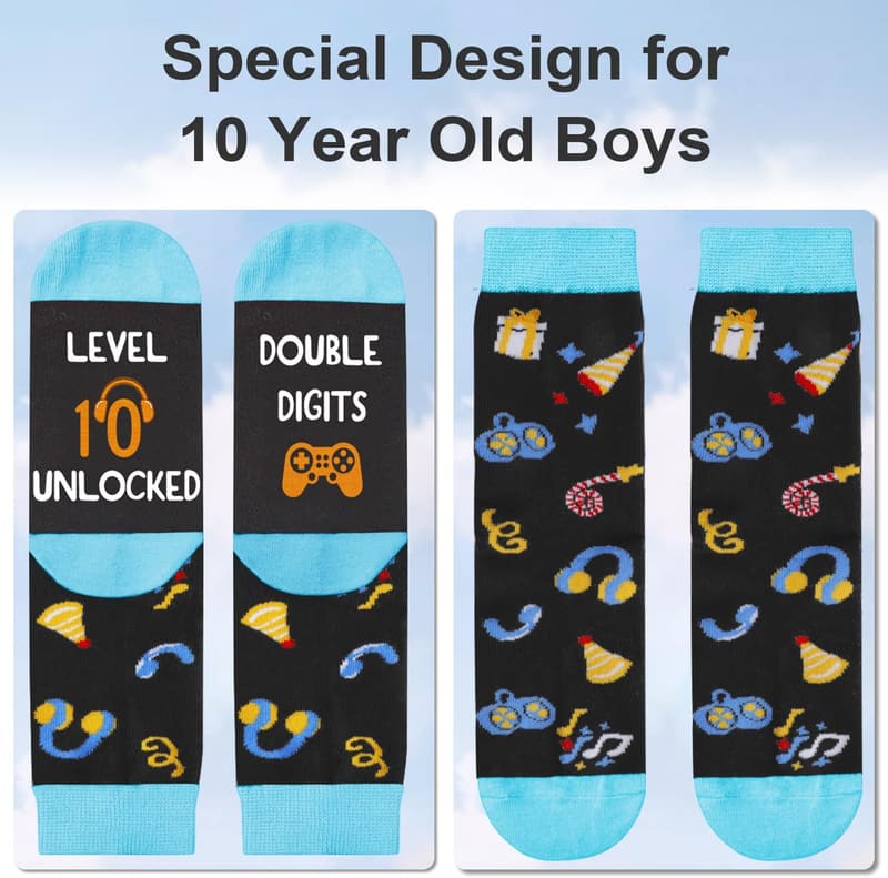 Birthday Sock Gifts for Boys Ages 5-12
