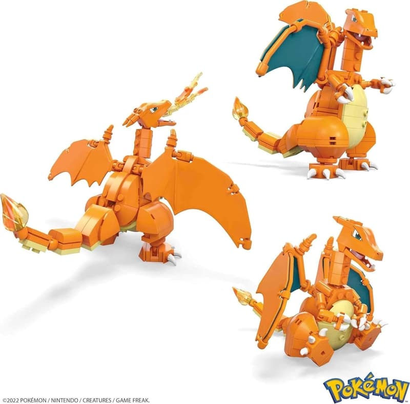 Pokémon Charizard Building Set - 222 Poseable Pieces for Kids