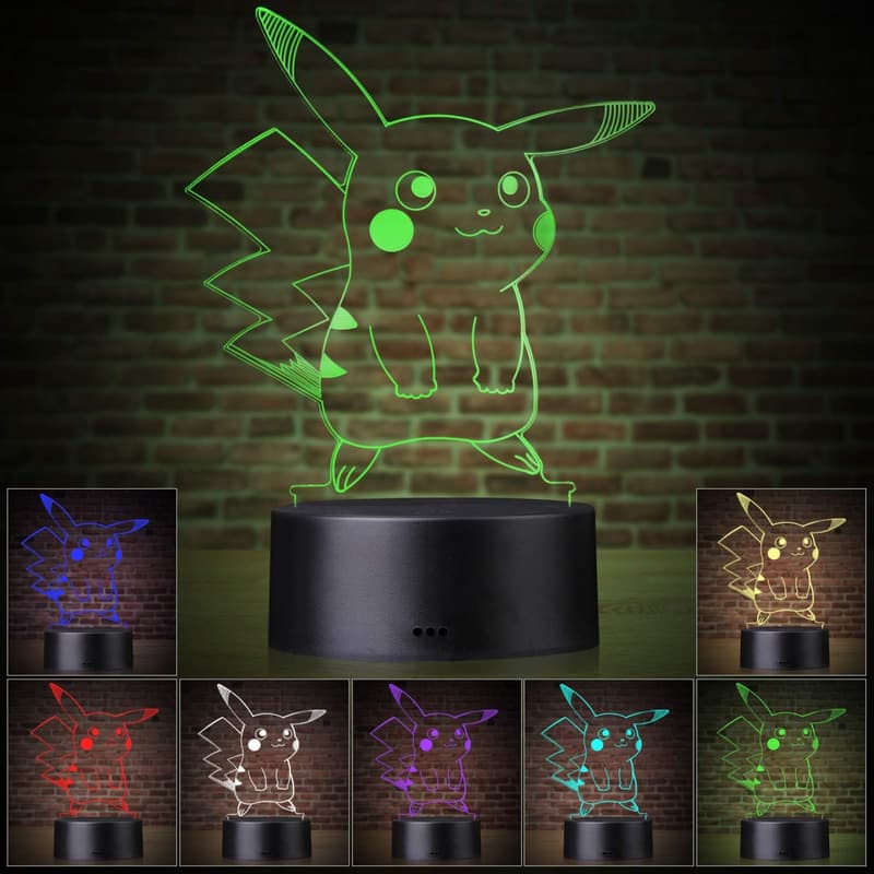 3D Illusion Night Light Table Lamp - 7 Color Touch Switch