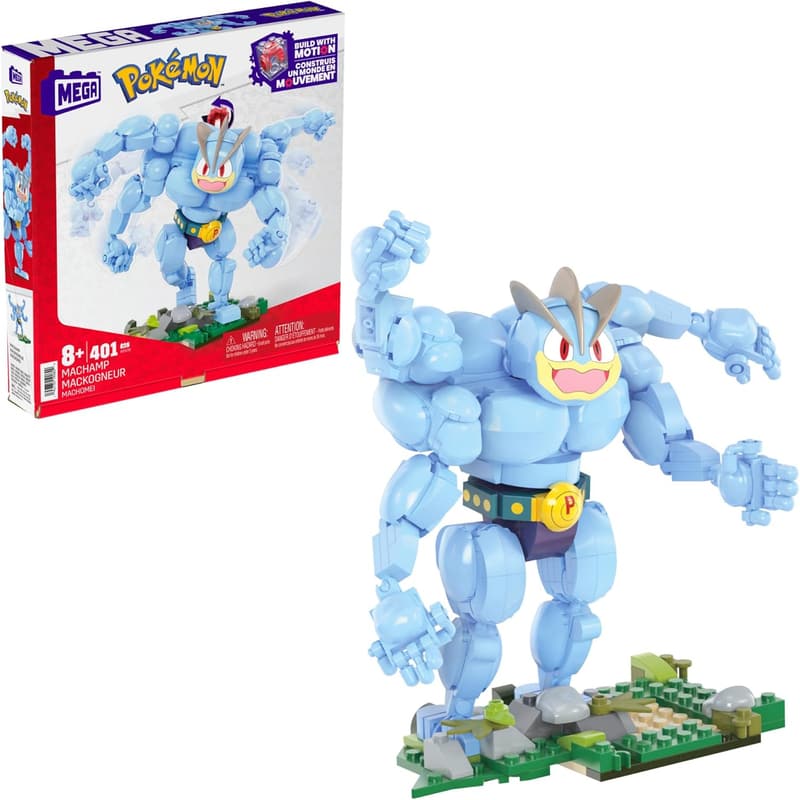 Pokémon Machamp Building Set - 401 Pieces, Articulated Toy for Kids