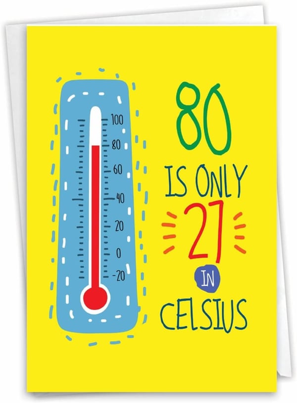 80th Birthday Humor Card for Grandparents & Parents