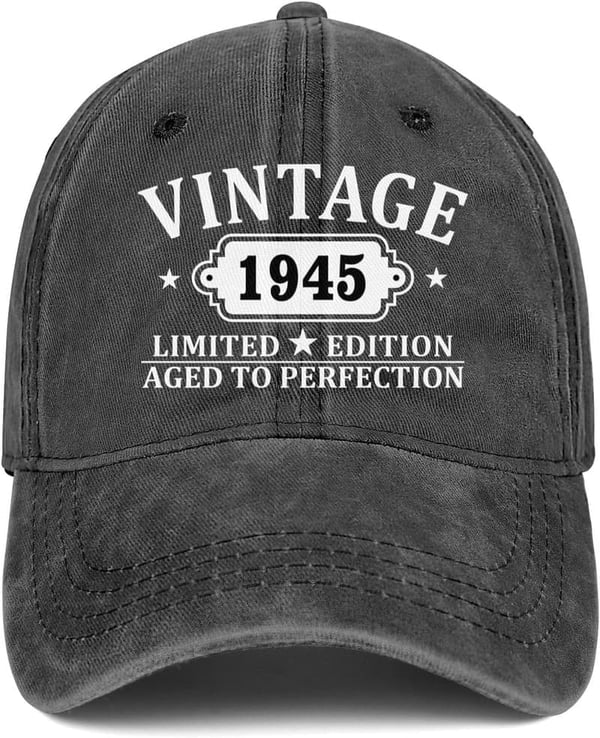 Personalized Vintage Baseball Hat for Milestone Birthdays