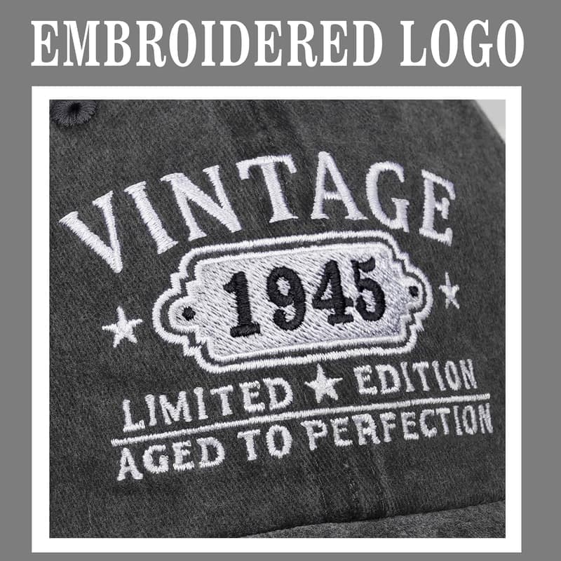 Personalized Vintage Baseball Hat for Milestone Birthdays