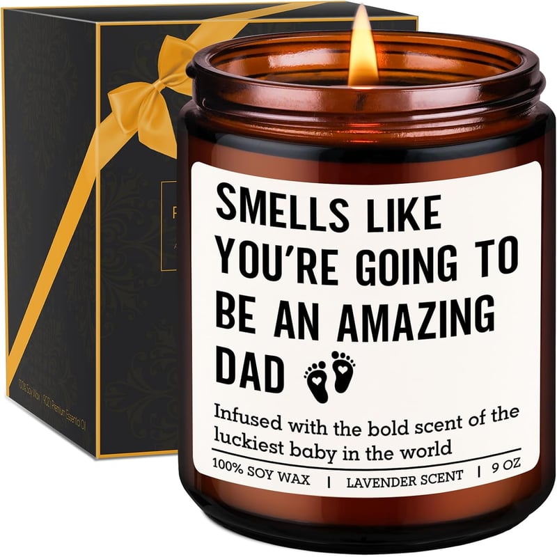 First Father's Day Candle for New Dads - Pregnancy Gift