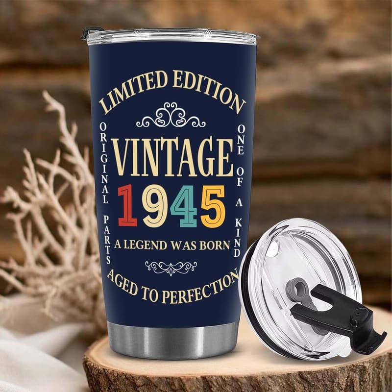 80th Birthday Tumbler - Unique Gift for Men and Women