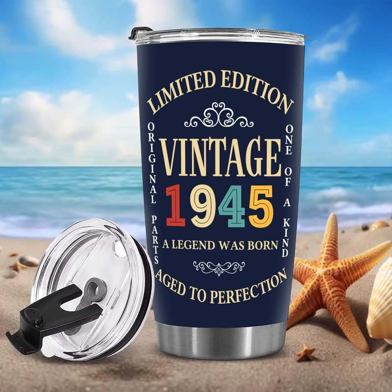80th Birthday Tumbler - Unique Gift for Men and Women