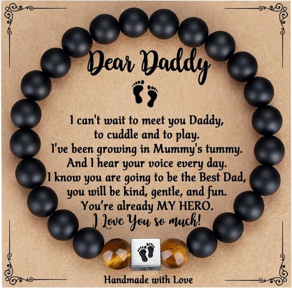 First Father's Day Personalized Bracelet for New Dads