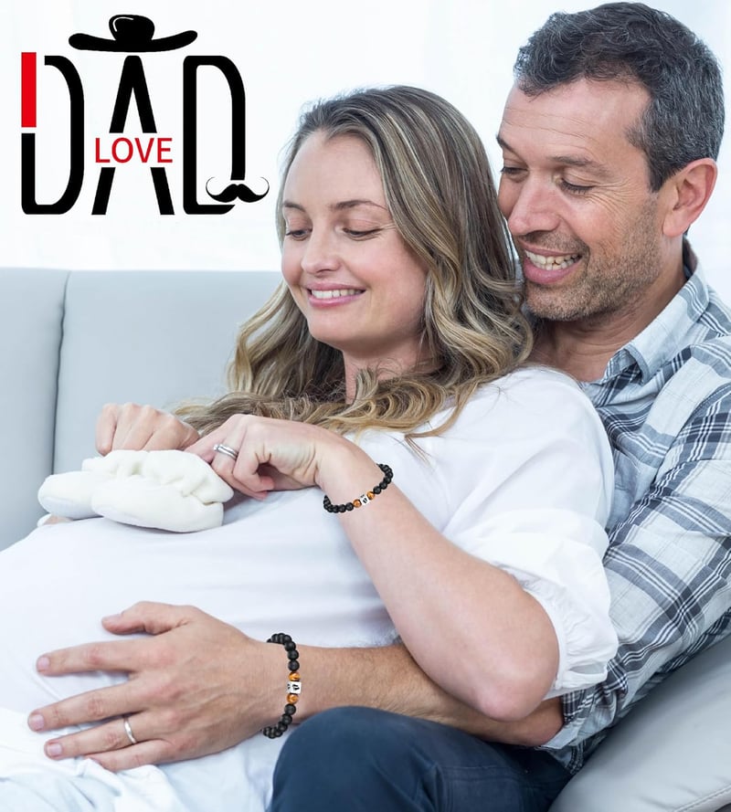First Father's Day Personalized Bracelet for New Dads