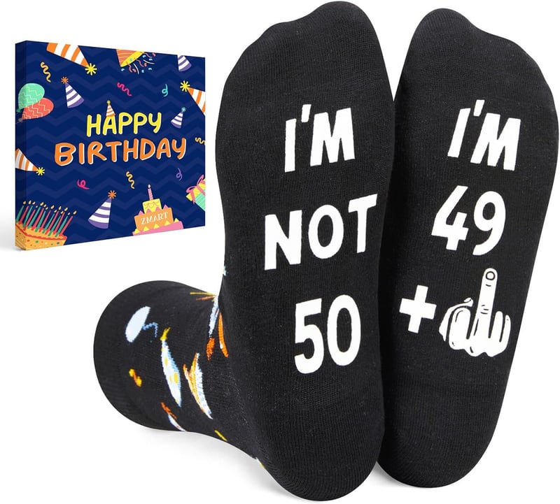 50th Birthday Socks for Him/Her - Fun Gift for Men/Women