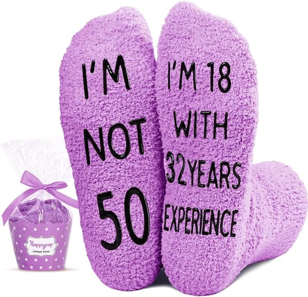 Funny Birthday Socks for Mom - Gifts for Middle-Aged Women