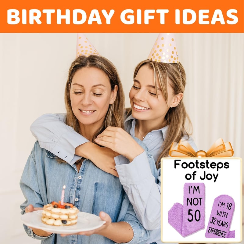 Funny Birthday Socks for Mom - Gifts for Middle-Aged Women