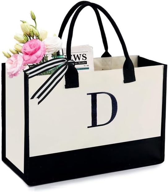 Personalized Tote Bag with Cosmetic Pouch for Women
