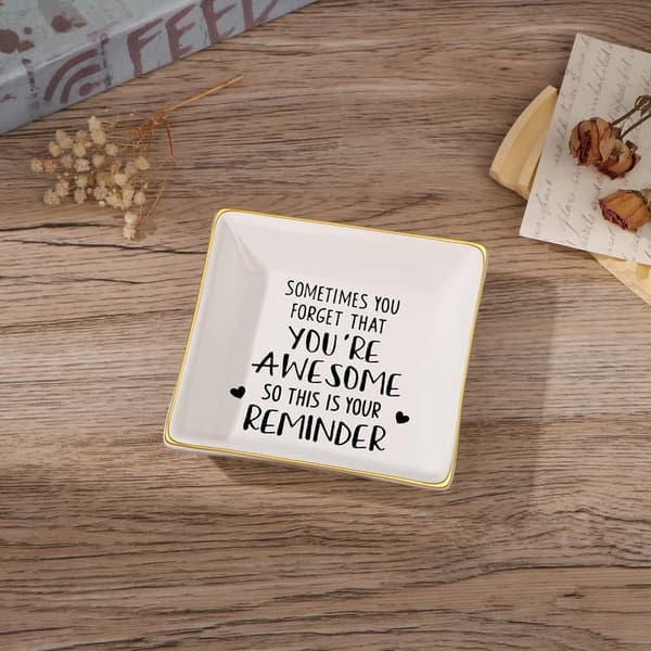 Birthday Gift - JoycuFF Modern Ceramic Ring Dish for Women
