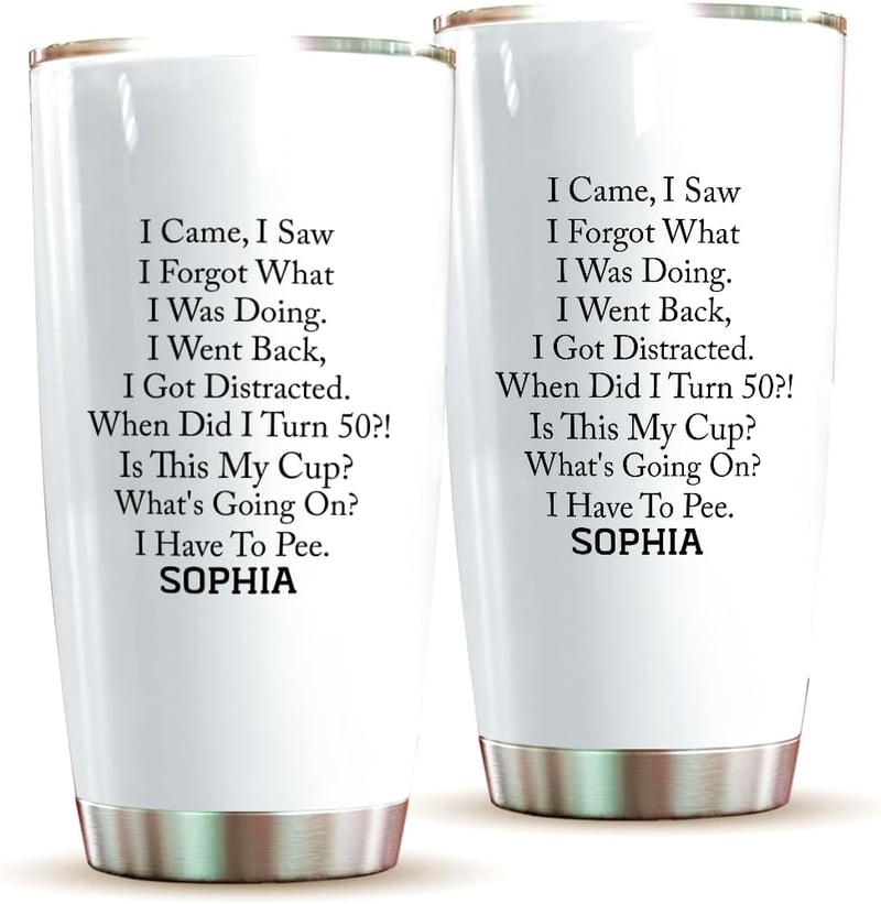 50th Birthday Personalized Funny Mug for Men and Women