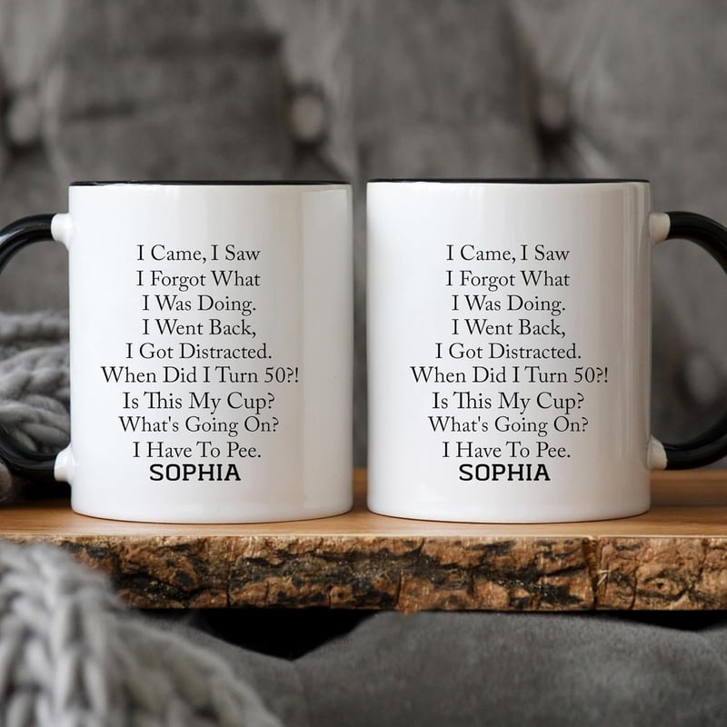 50th Birthday Personalized Funny Mug for Men and Women