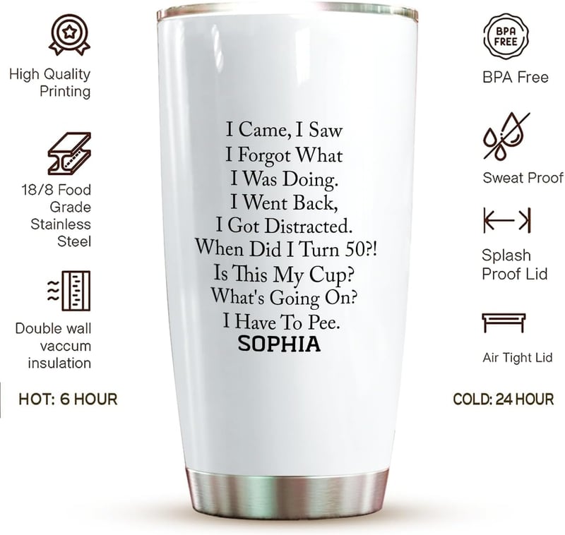 50th Birthday Personalized Funny Mug for Men and Women