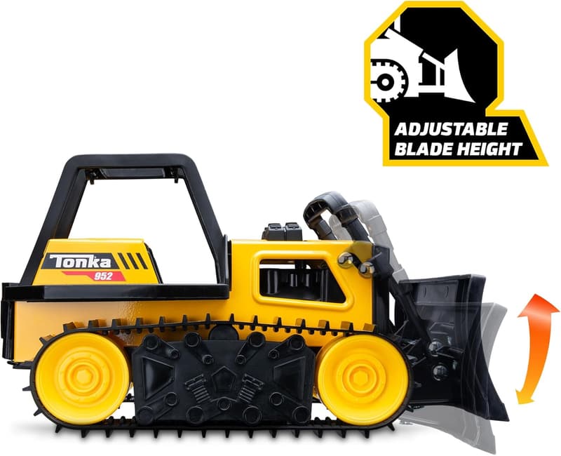 Tonka Steel Classics Bulldozer Toy Truck for Kids Ages 3+