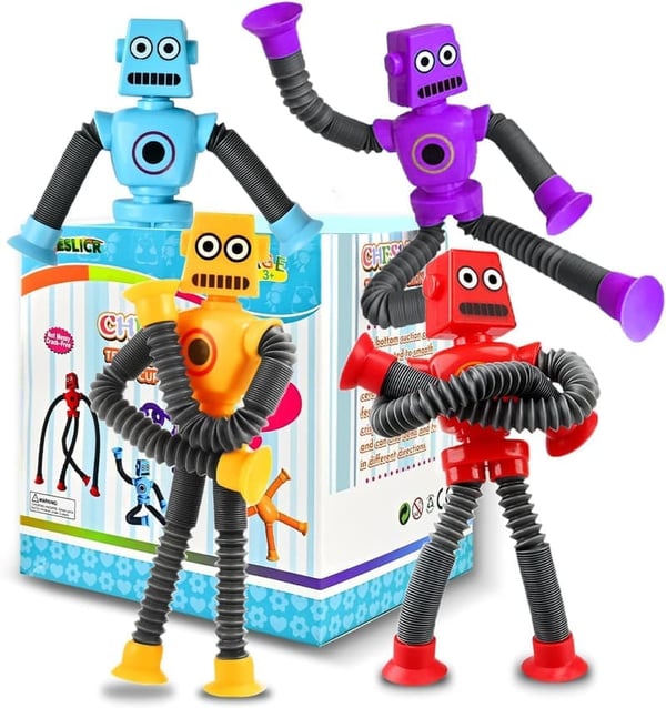 Robot Sensory Travel Toys Set for Toddlers - 4 Pcs Fidget Gift