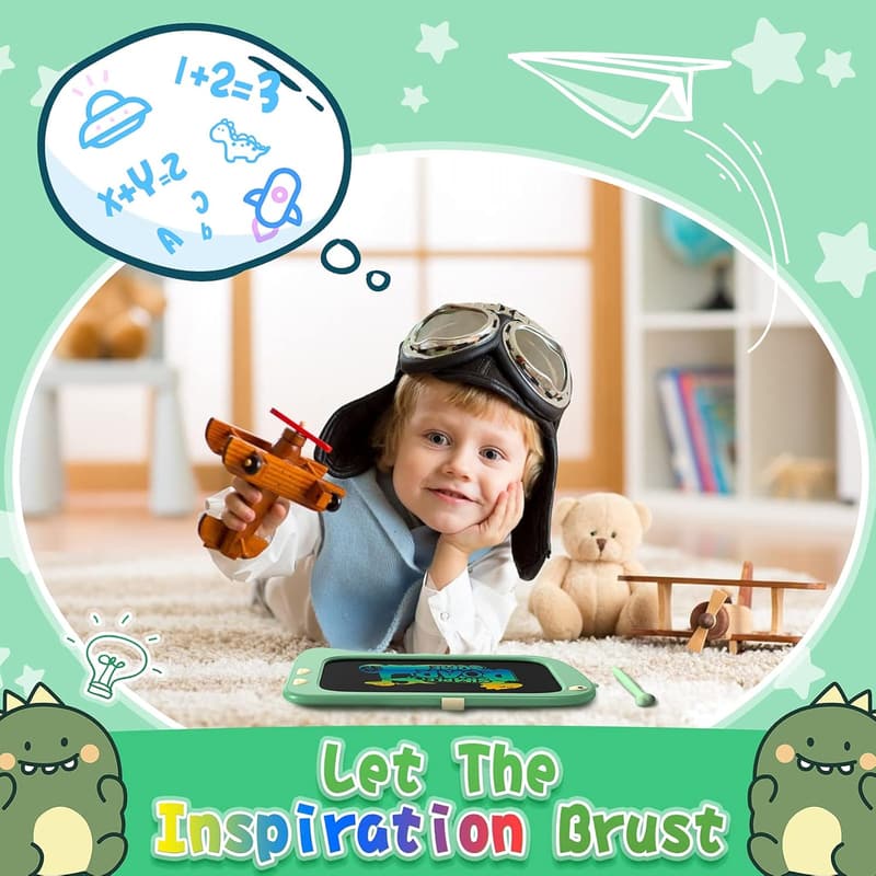 Dinosaur Drawing Pad for Kids - 8.5-Inch LCD Doodle Board